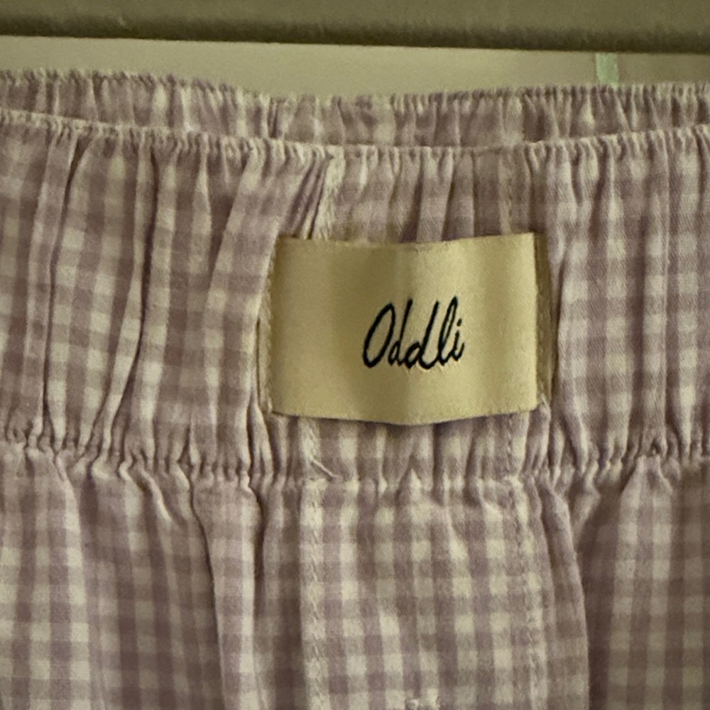 Oddli Purple Gingham Pajama Pants - Picture 2 of 4